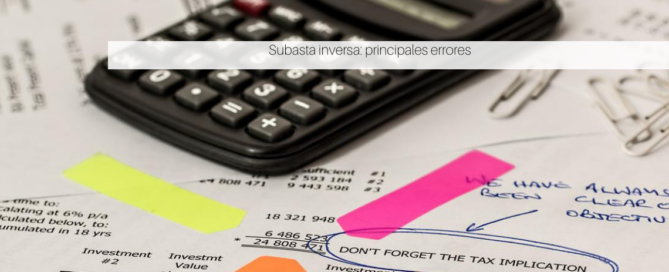Subasta inversa principales errores