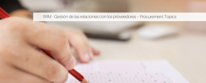 SRM - Gestión de las relaciones con los proveedores